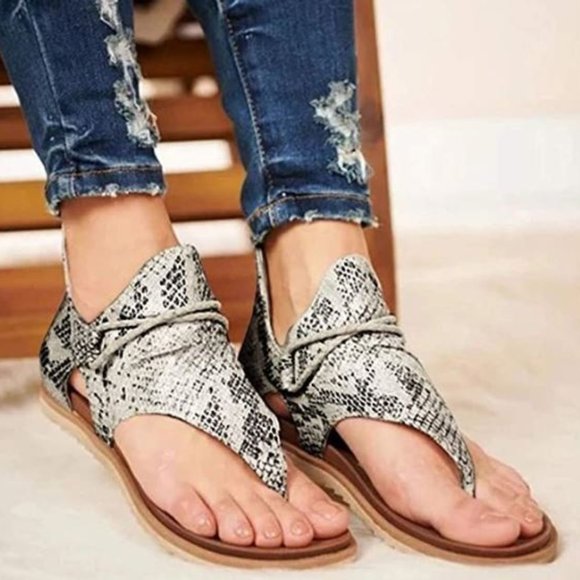 Snakeskin Print Sandal - Picture 3 of 4